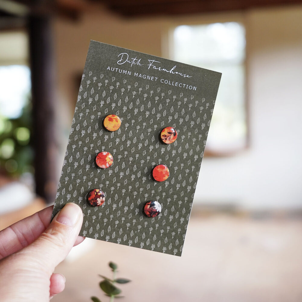 Autumn earrings Studs Orange Set