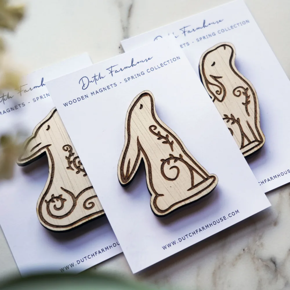 Wooden Spring Magnets