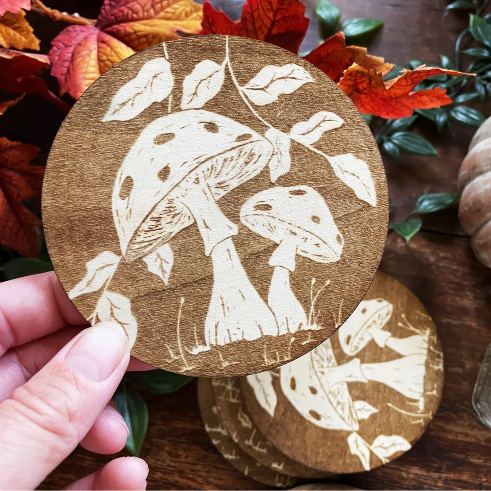 Mushroom Coasters - Set of 6