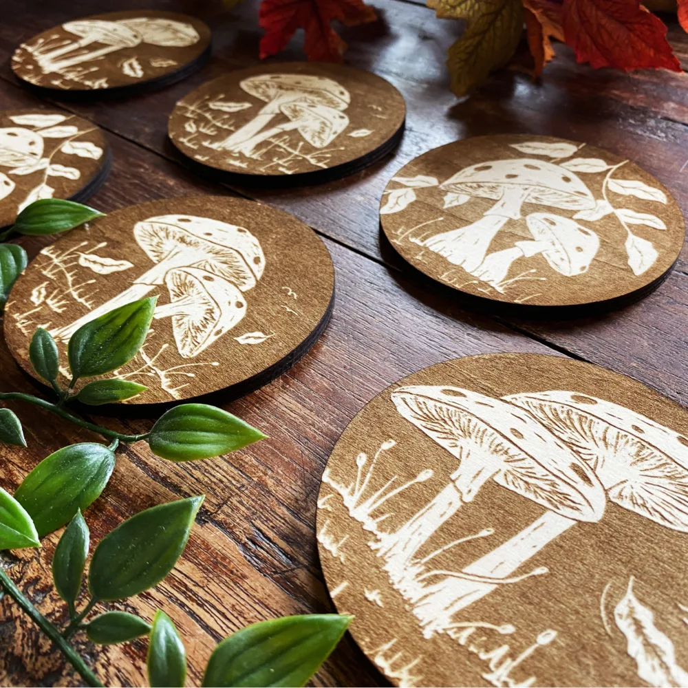 Mushroom Coasters - Set of 6