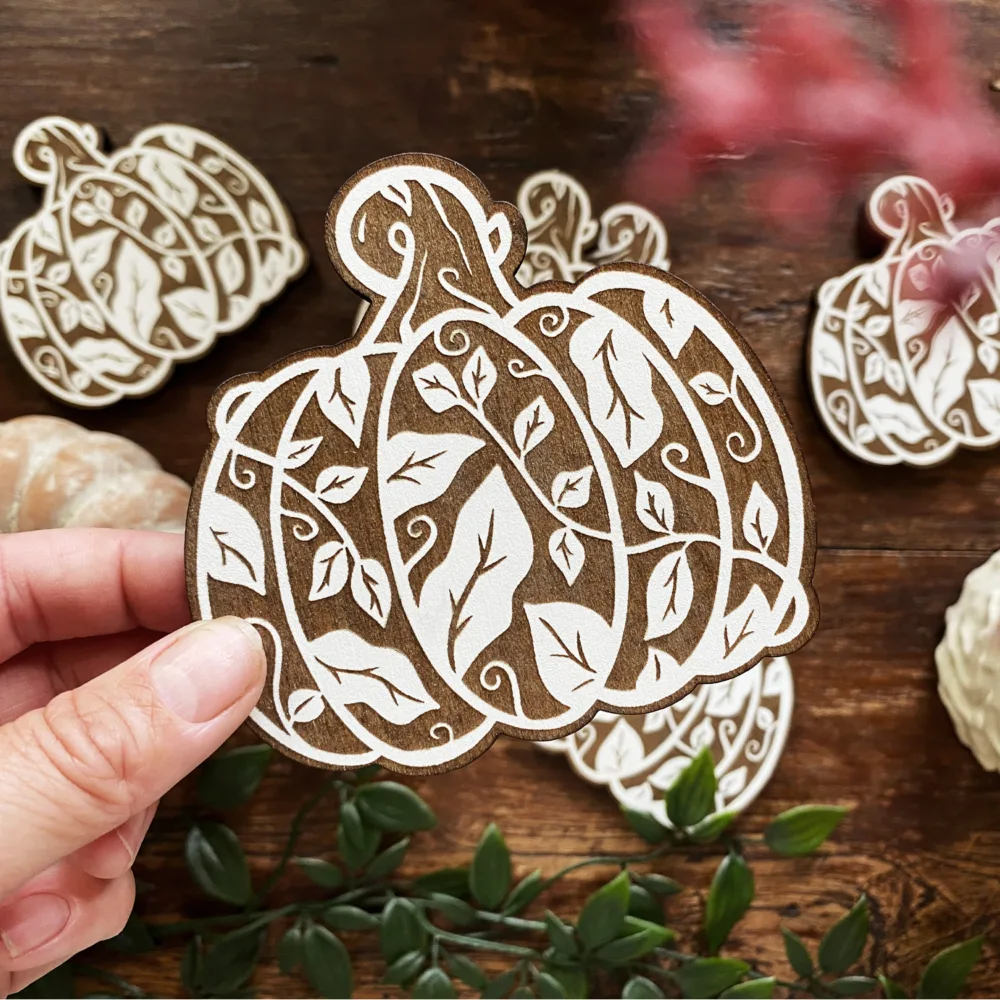 Pompoen onderzetters - Set van 6 - Herfstcollectie 2025